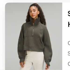 lululemon athletica Scuba Oversized Half Zip in Carob Brown